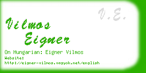 vilmos eigner business card